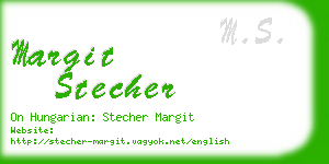 margit stecher business card